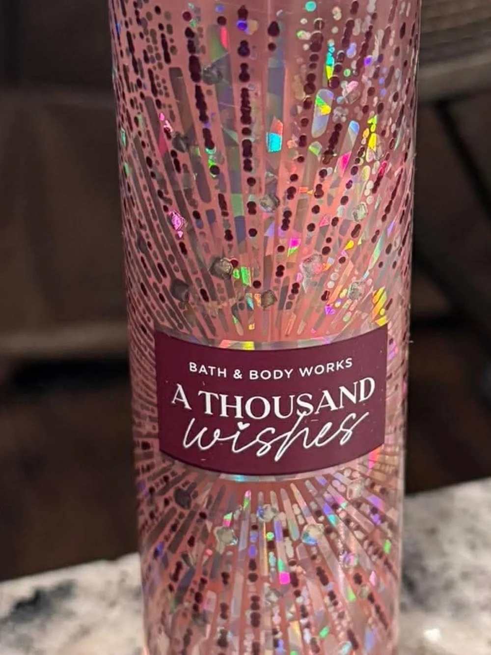 Bath & Body Works A Thousand Wishes Body Mist - Pink with Holographic Accents